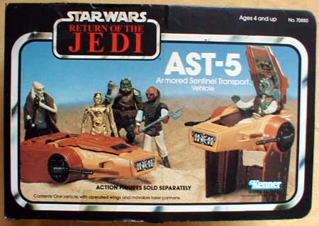 Vintage STAR WARS RETOUR JEDI 1983 AST-5 Armored Sentinel transport instructions 