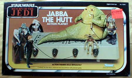 Kenner bagged Jabba Hutt playset 1983 Star Wars SALACIOUS CRUMB figure & PIPE 